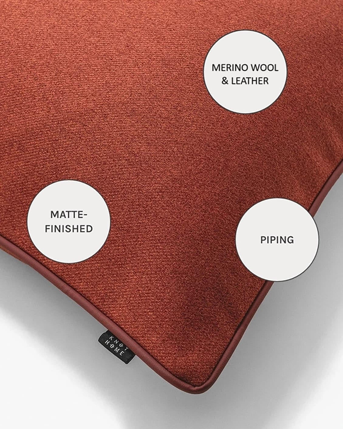 Silvie Scarlet cushions in orange, shown in a product close-up as image 10
