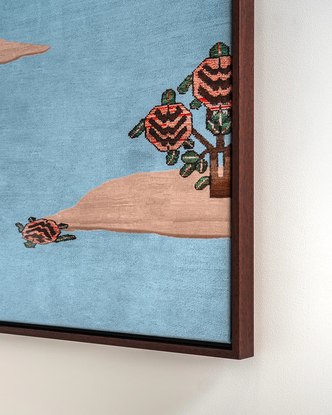 Slo Mo canvas in blue, shown in a lifestyle close-up as image 4