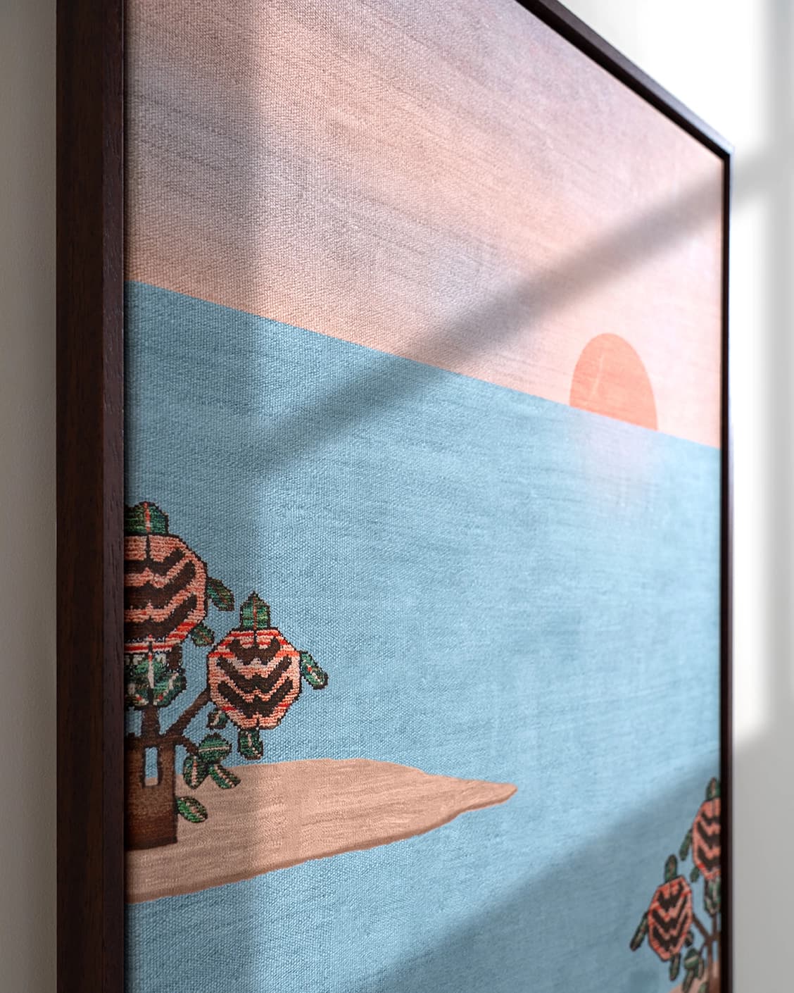 Slo Mo canvas in blue, shown in a lifestyle close-up as image 6