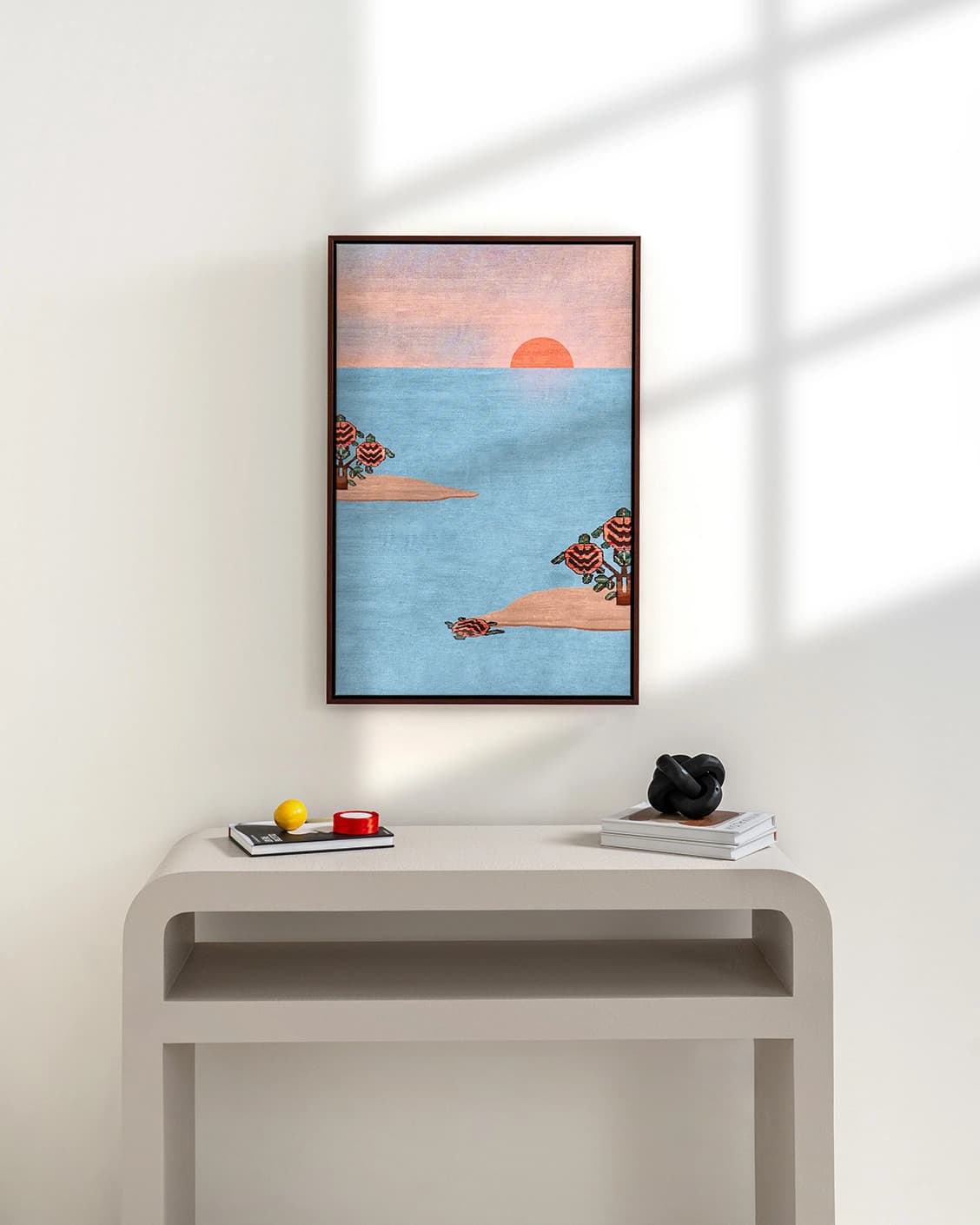 Slo Mo canvas in blue, shown in a lifestyle front view as image 2