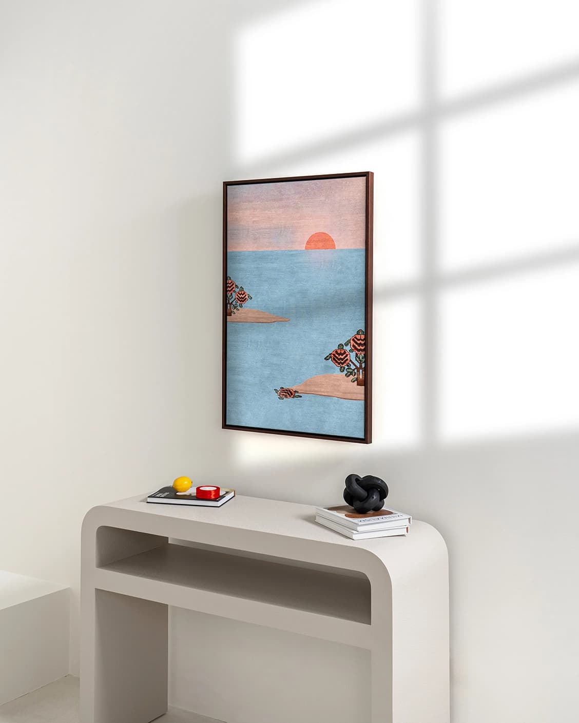 Slo Mo canvas in blue, shown in a lifestyle right view as image 3
