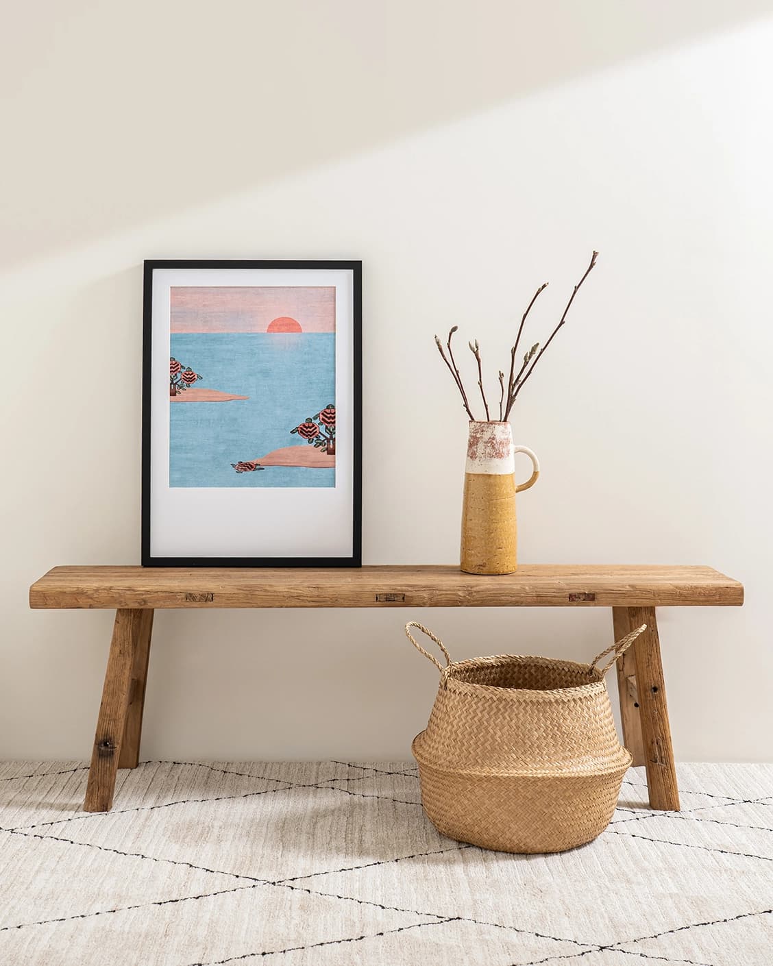 Slo Mo fine art print in blue, shown in a lifestyle front view as image 2