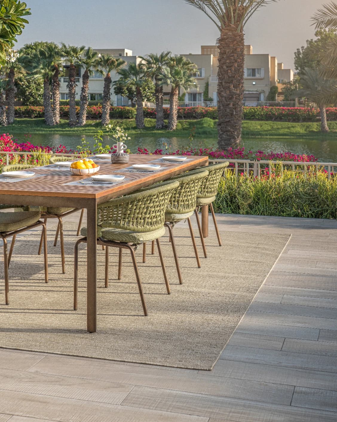 Solana Sandy carpet in sandy and brown, shown in a lifestyle right view as image 10