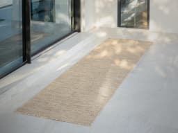 Solana Sandy Runners carpet in brown, shown in a lifestyle front view