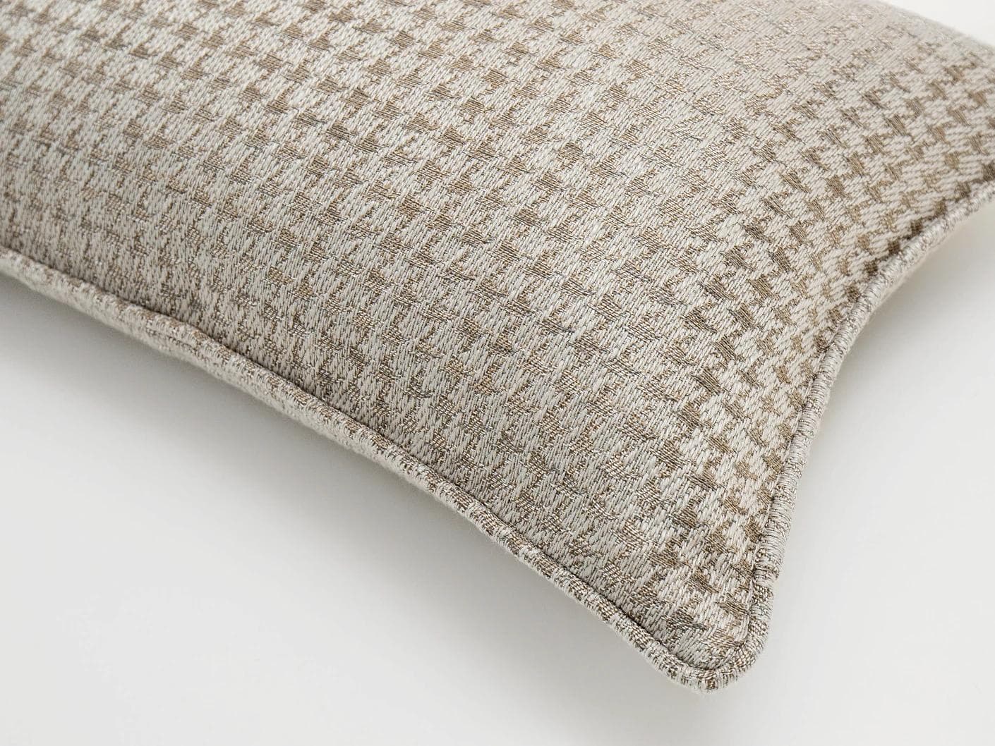 Leo Laurent II cushion in brown and silver, shown in a product left view as image 6