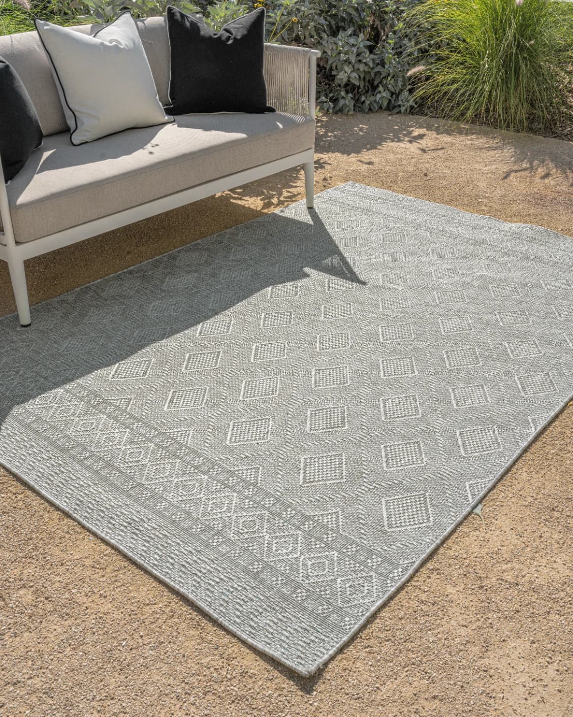 Summer Ashton carpet in grey, shown in a lifestyle front view as image 5