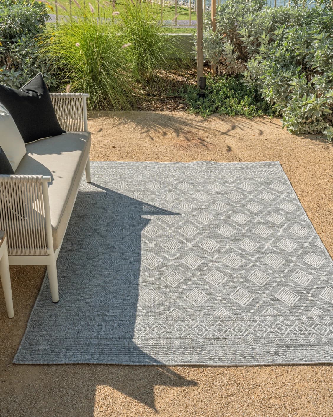 Summer Ashton carpet in grey, shown in a lifestyle front view as image 6