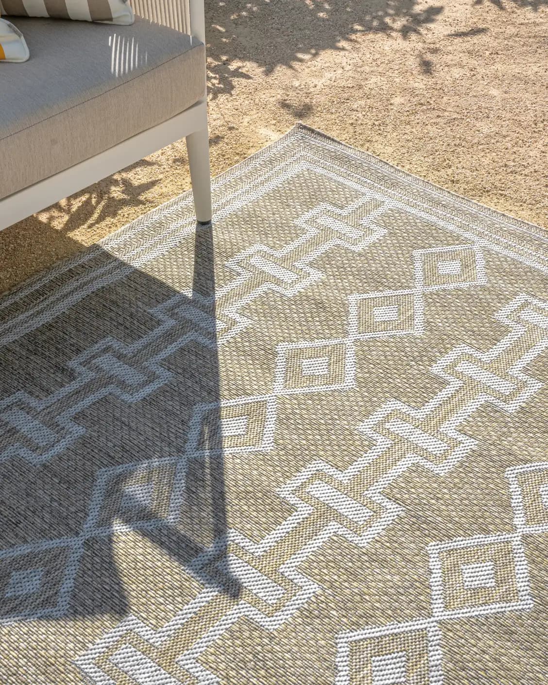 Summer Woods carpet in beige and brown, shown in a lifestyle close-up as image 4