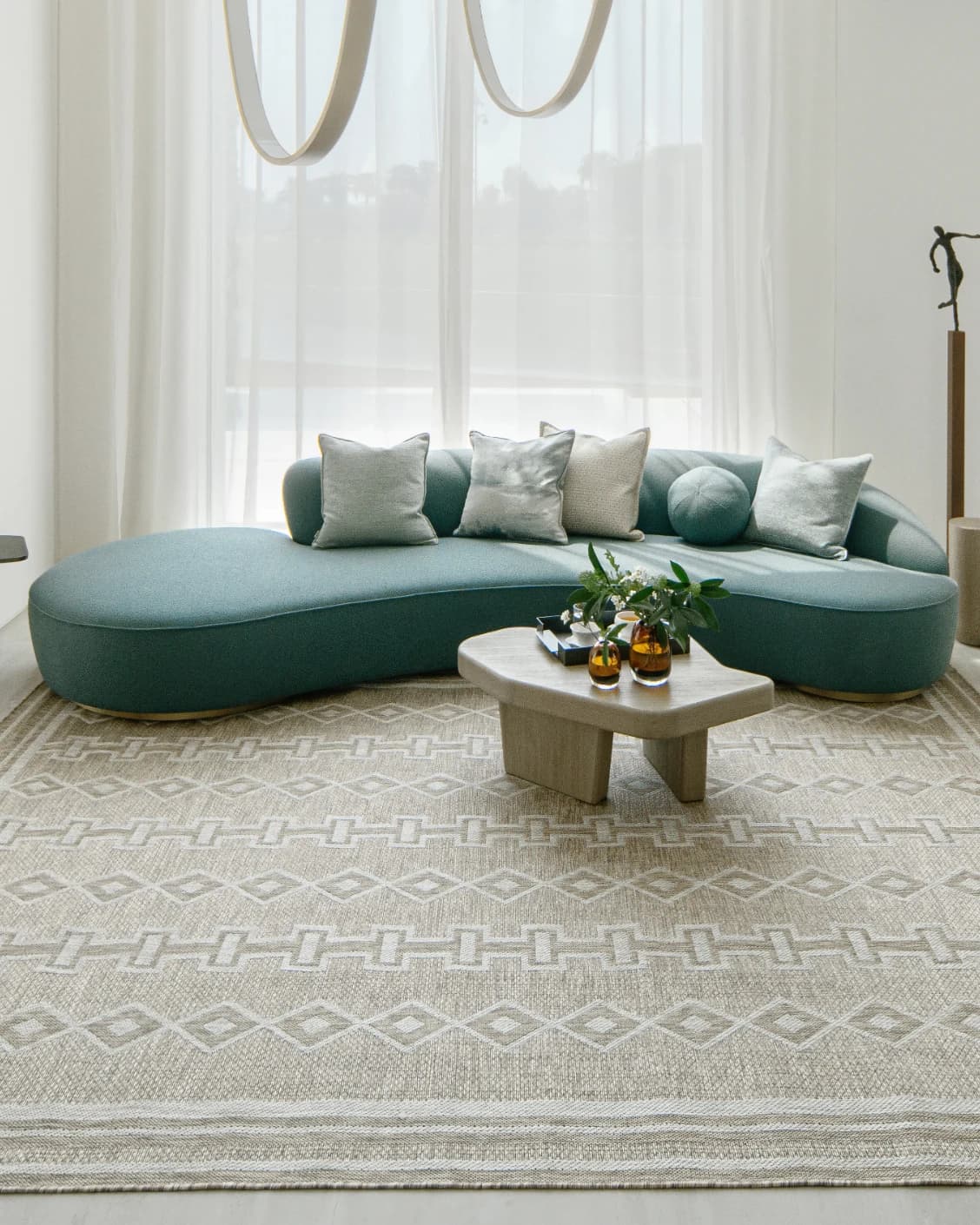 Summer Woods carpet in beige and brown, shown in a lifestyle front view as image 8