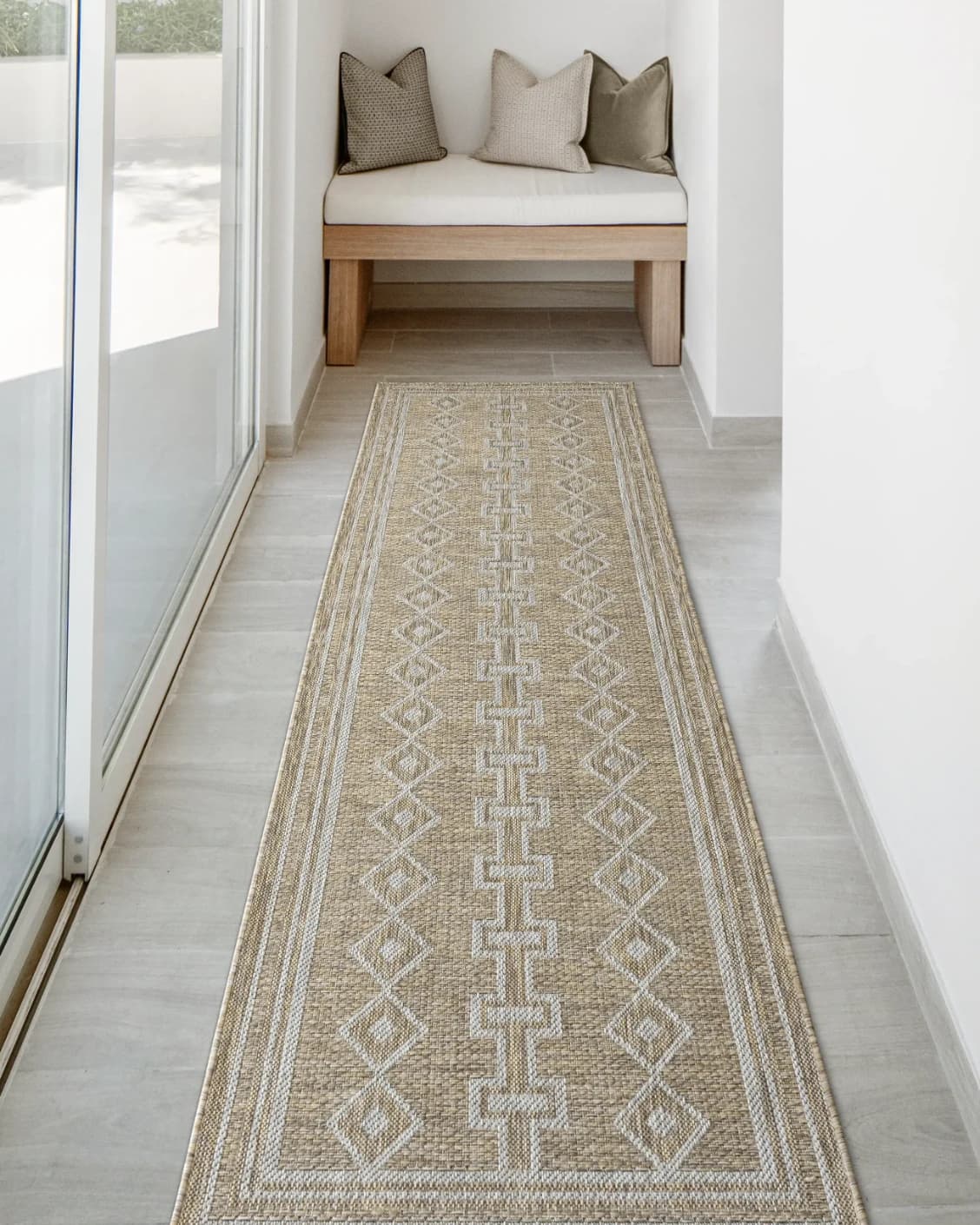 Summer Woods Runners carpet in beige and brown, shown in a lifestyle front view as image 2