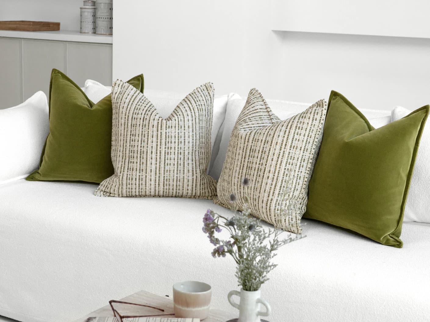Sush Bundle bundle cushions, shown in a lifestyle front view