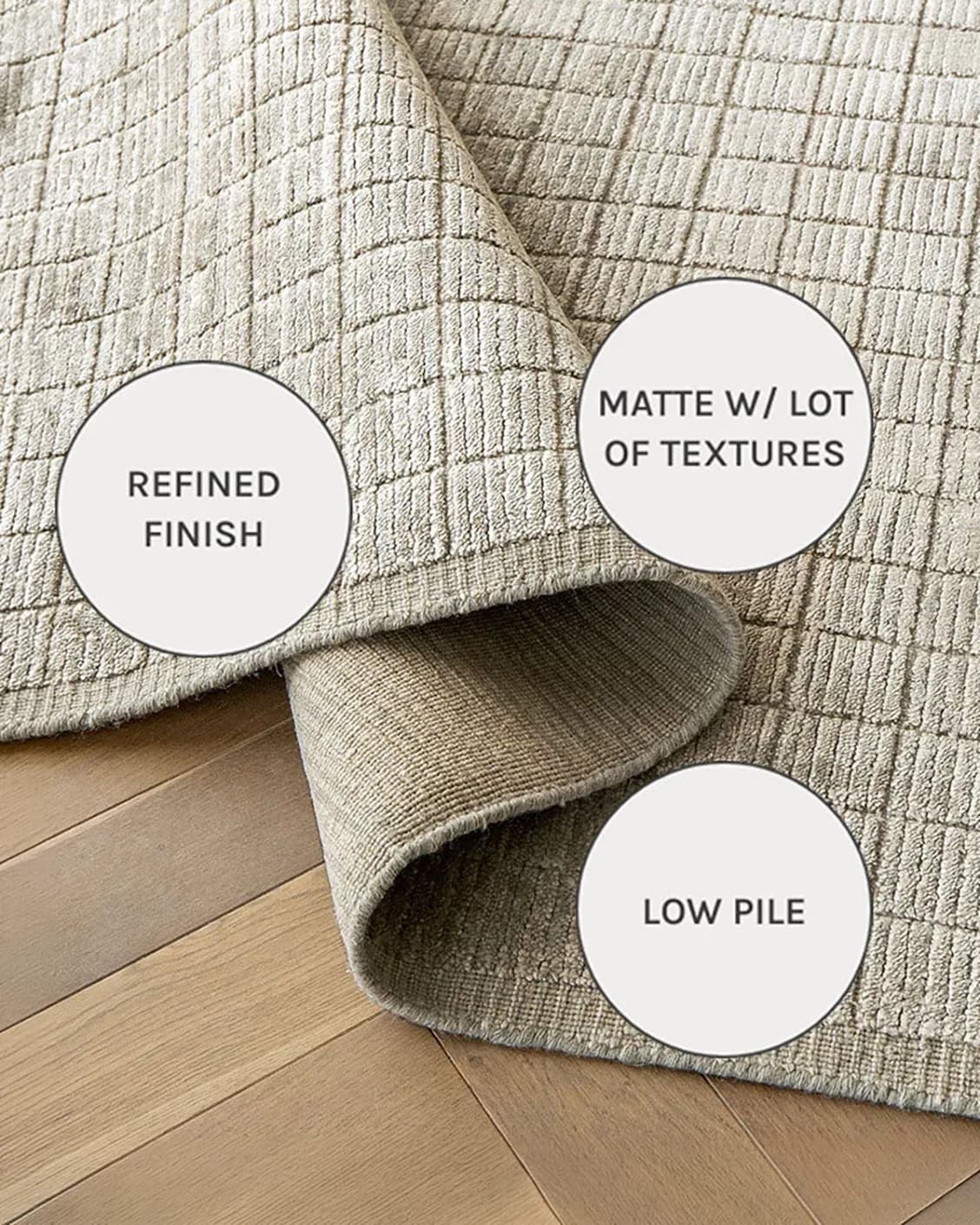 Taylor Dune carpets in dune and taupe, shown in a close-up as image 12