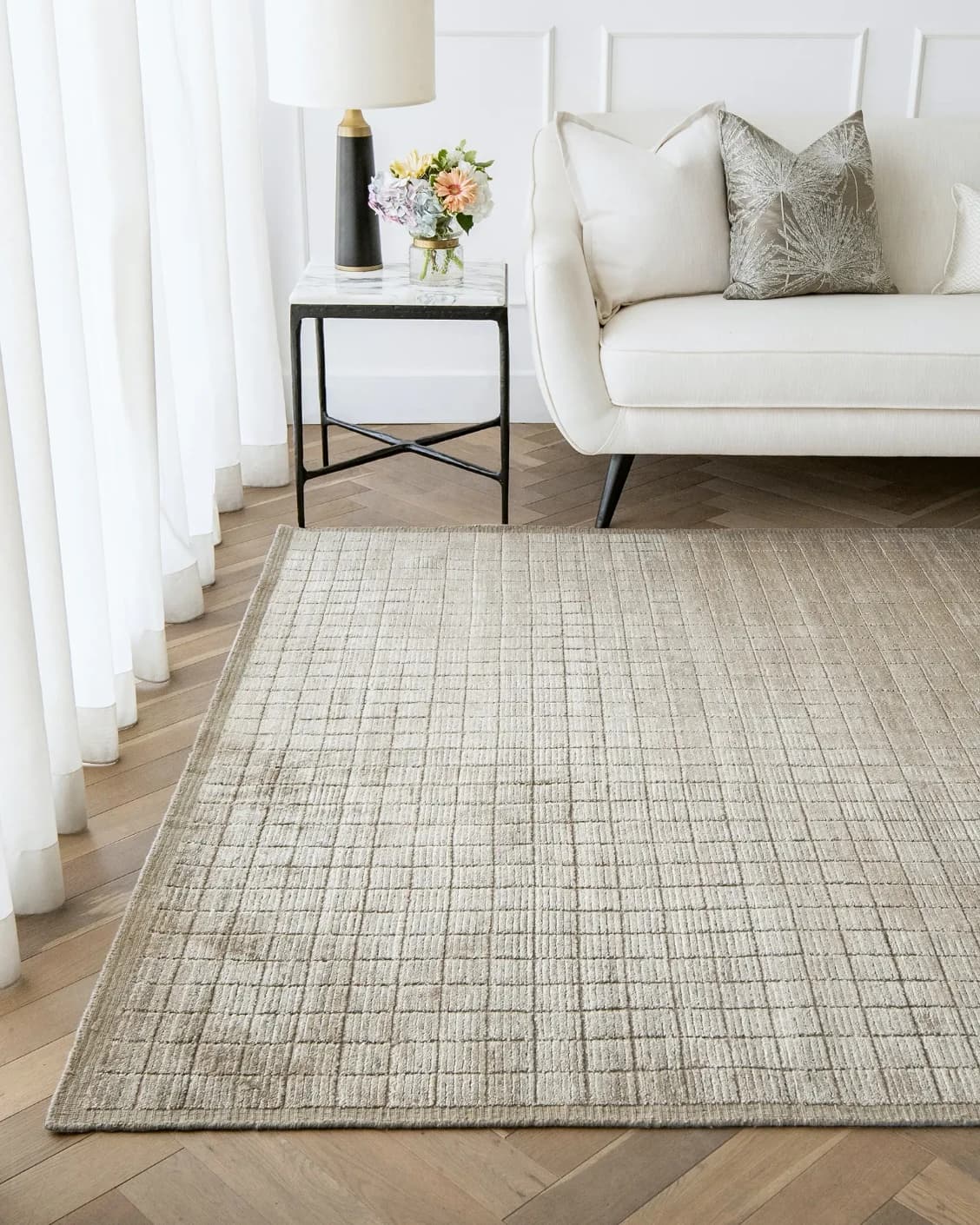 Taylor Dune carpet in taupe, shown in a lifestyle front view as image 4