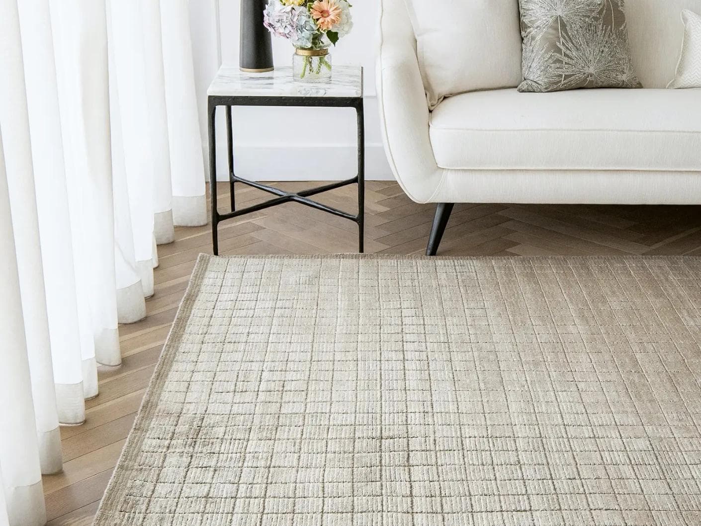 Taylor Dune carpet in taupe, shown in a lifestyle front view as image 4