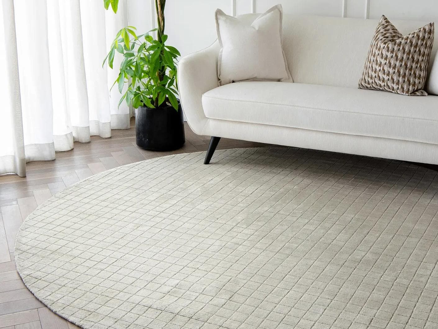 Taylor Sandy carpets in beige, shown in a lifestyle front view as image 2