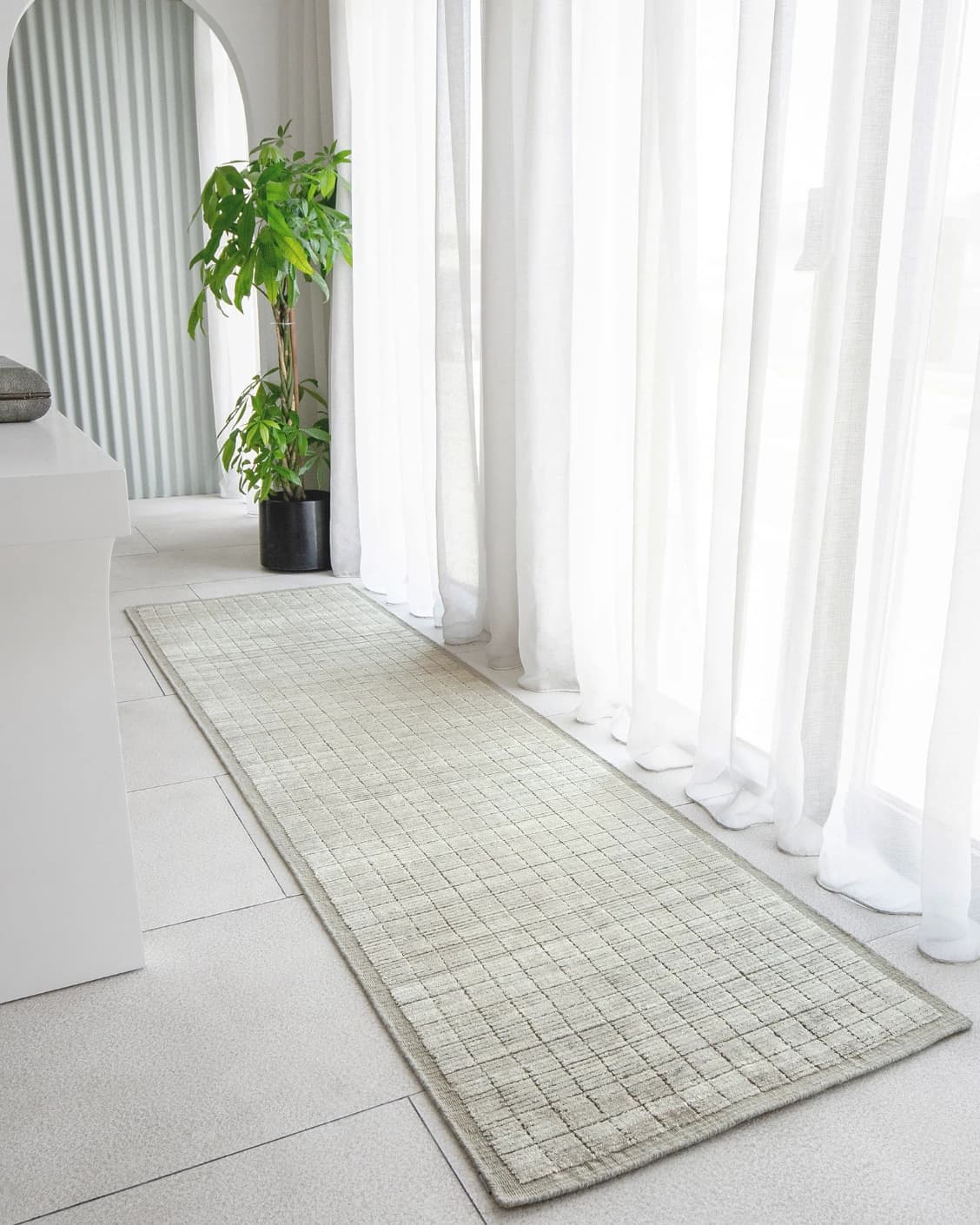 Taylor Sandy Runners carpet in sandy and beige, shown in a lifestyle front view as image 2