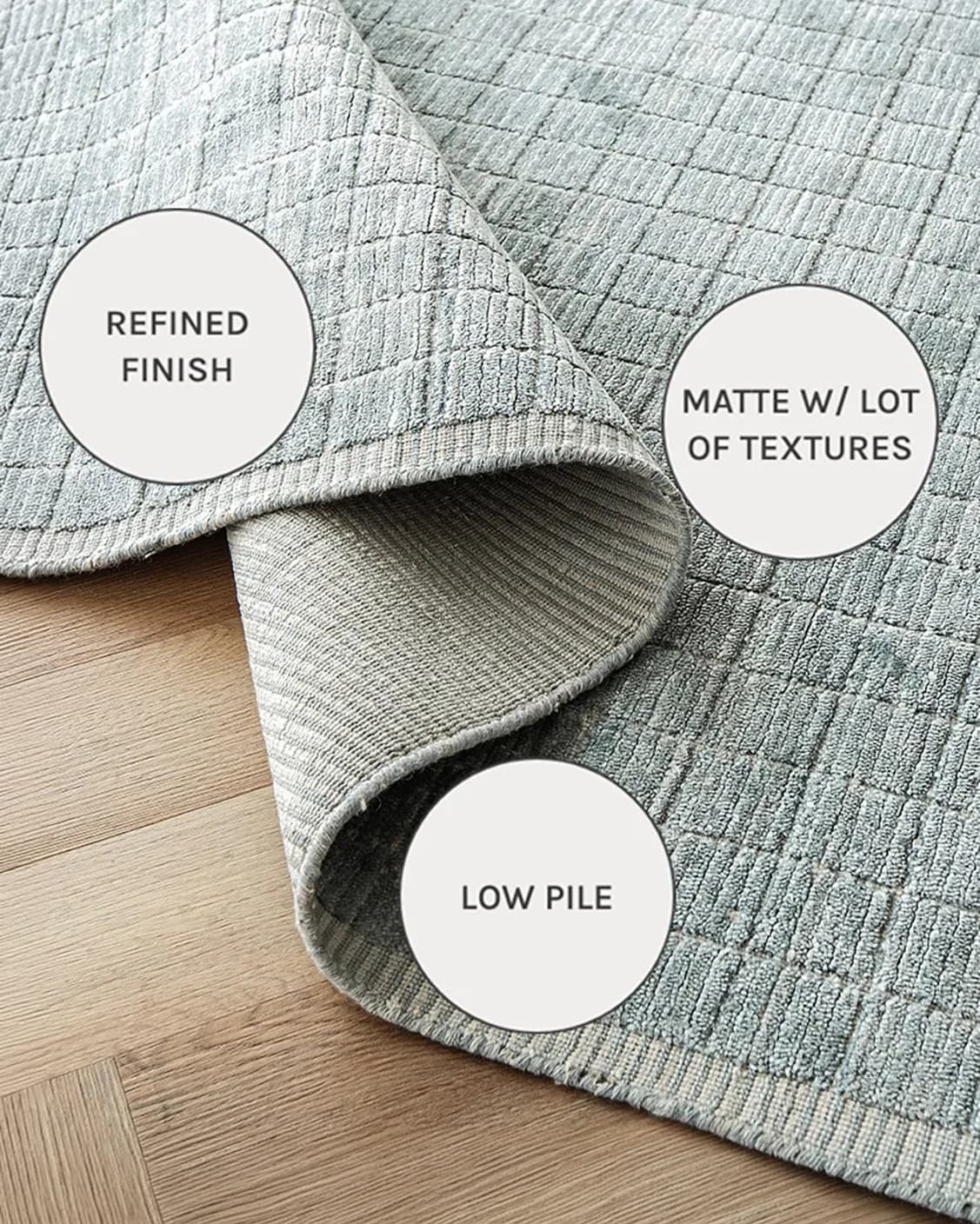 Taylor Sky Runners carpets in sky, shown in a close-up as image 5