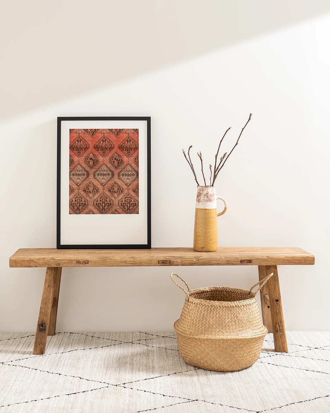 Terracotta fine art print in brown, shown in a lifestyle front view as image 2