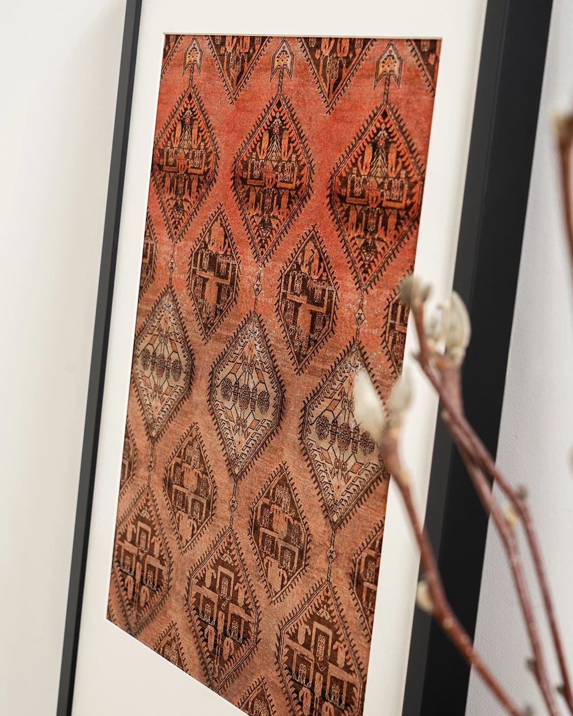 Terracotta fine art print in brown, shown in a lifestyle close-up view as image 5