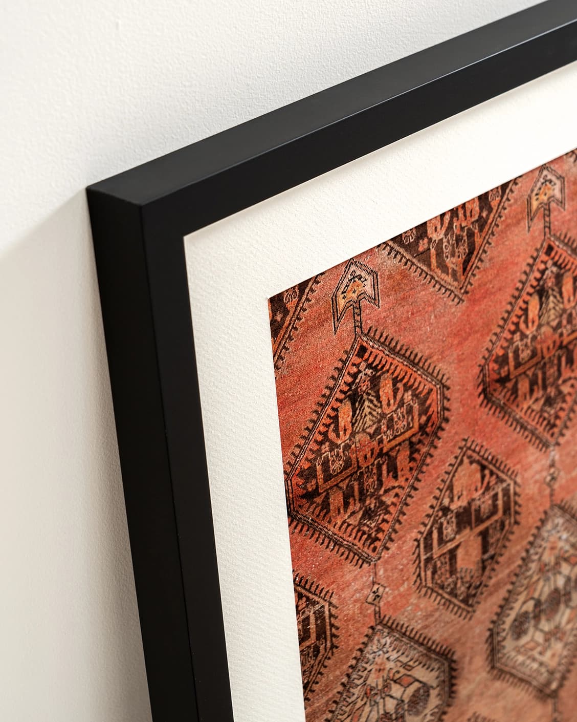 Terracotta fine art print in brown, shown in a lifestyle close-up view as image 6