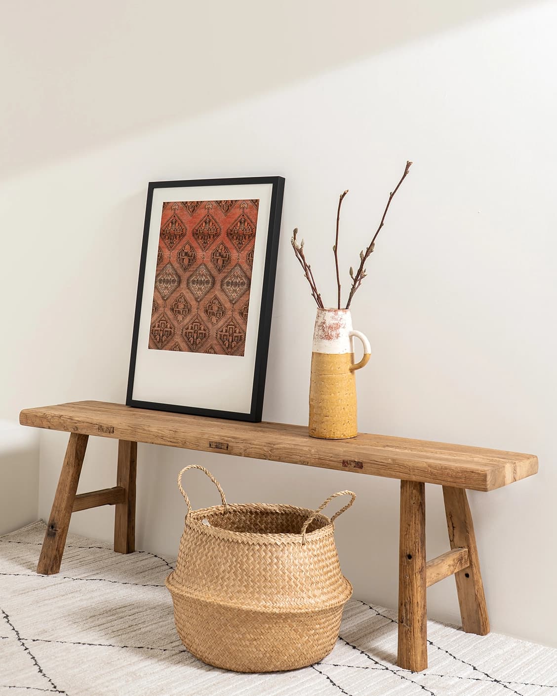 Terracotta fine art print in brown, shown in a lifestyle right view as image 3