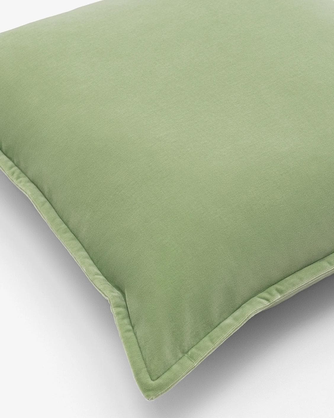 Alessandra Pistachio cushion in green, shown in a product right view as image 8