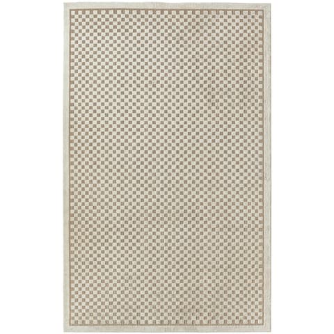 Milo Sandy carpet in beige, shown in a product top view as image 1