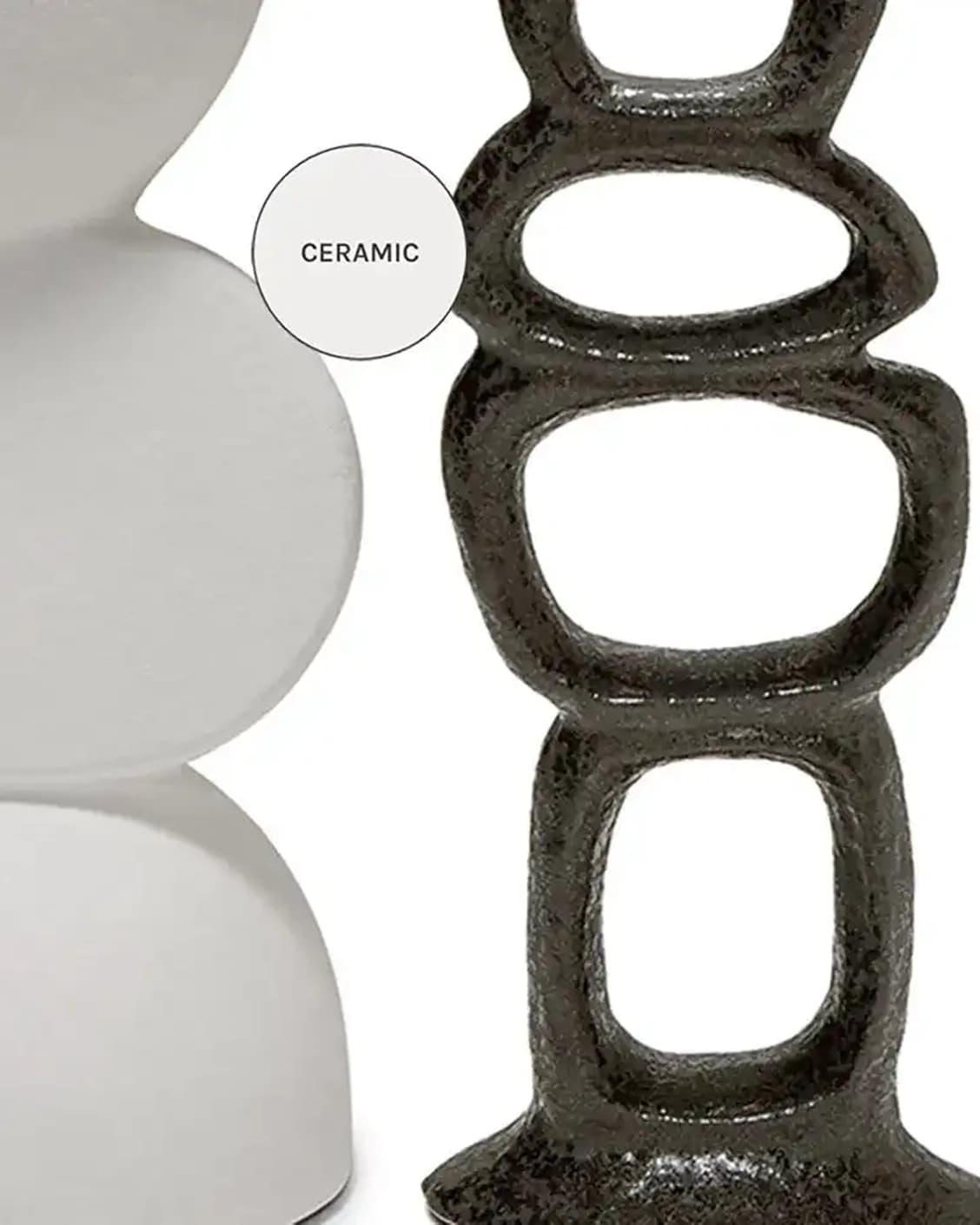 Tetra Laurian Bundle statues and sculptures in white and black, shown in a product close-up as image 12