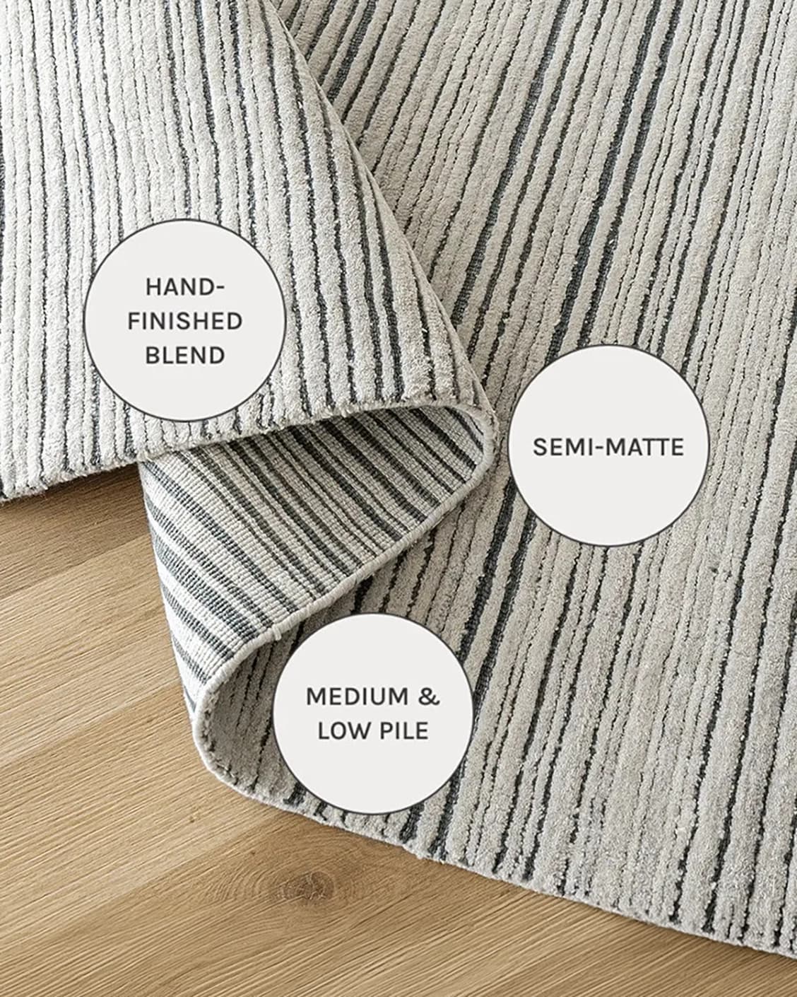 Theodore Ashton carpets in grey and ivory, shown in a close-up as image 14