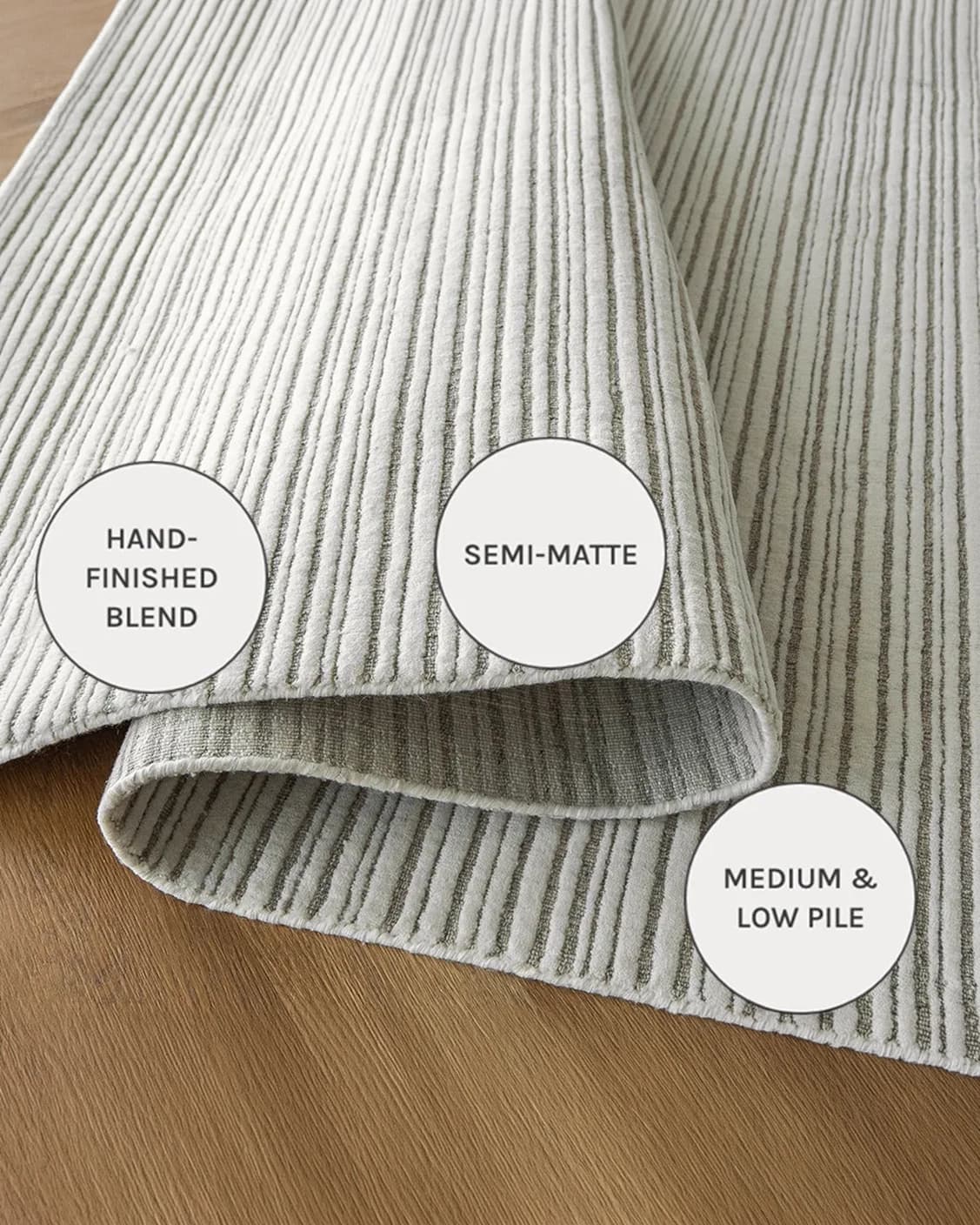 Theodore Dune carpets in dune, grey and white, shown in a close-up as image 16