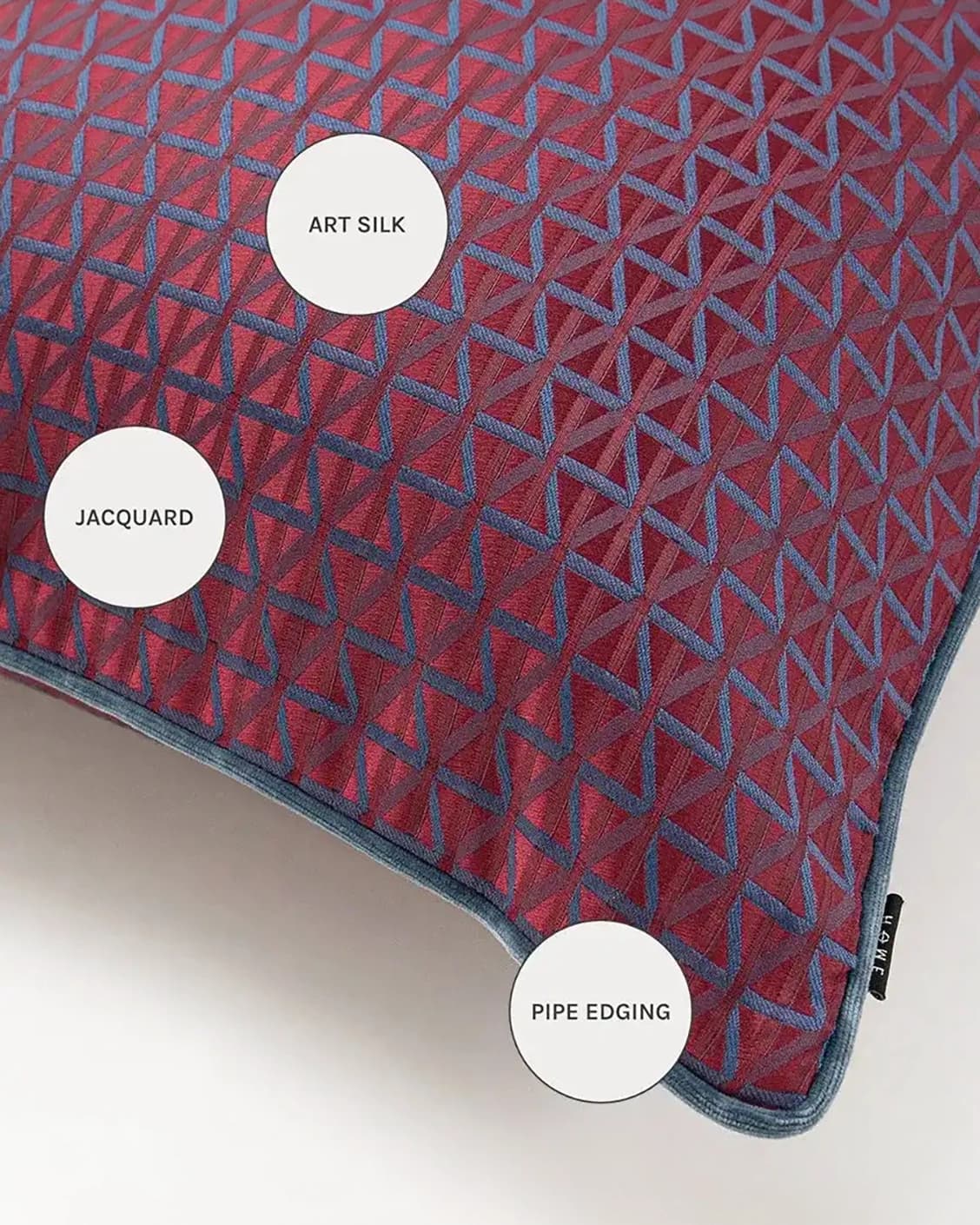 Thylane Canova I cushions in red and purple, shown in a product close-up as image 8