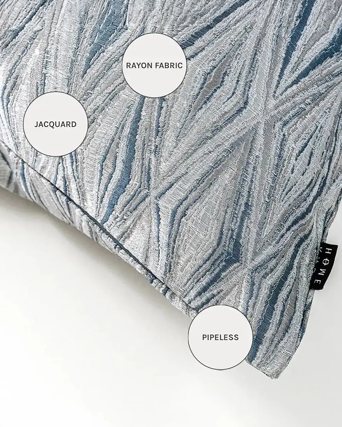 Titus Matisse cushions in silver and blue, shown in a product close-up as image 9