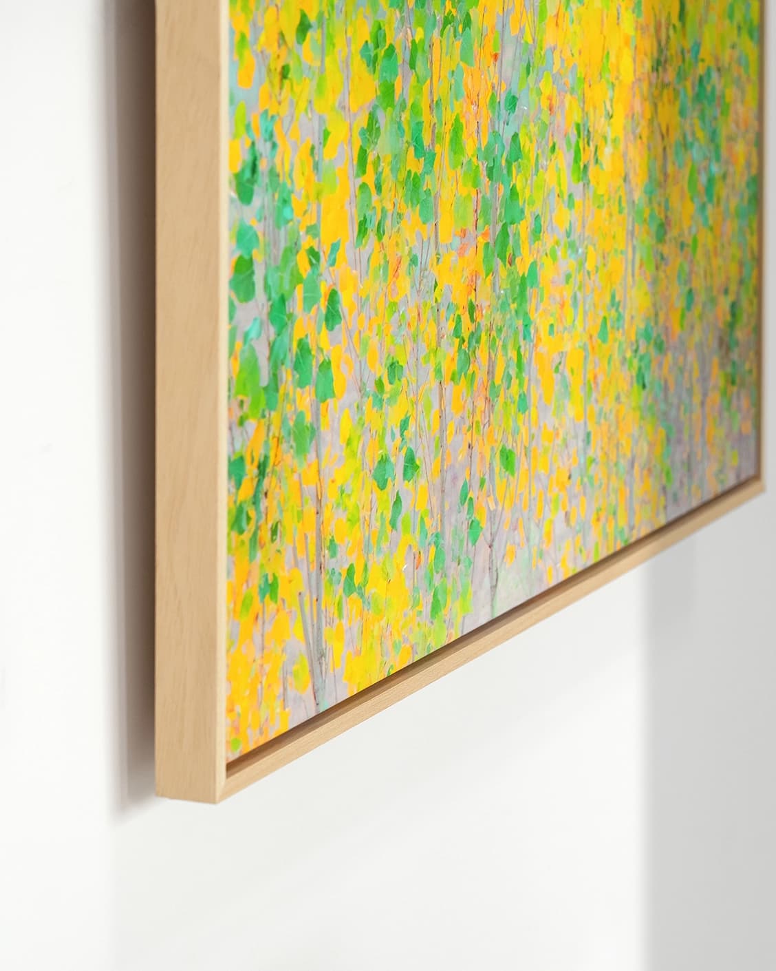 Twilight canvas in green and yellow, shown in a lifestyle close-up as image 6