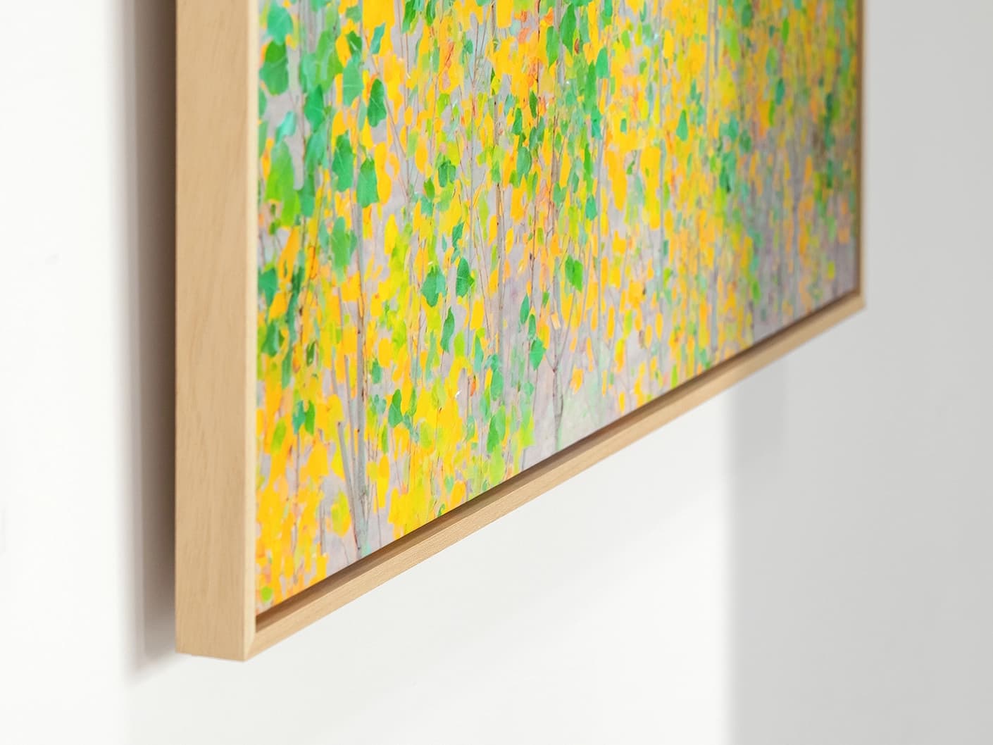 Twilight canvas in green and yellow, shown in a lifestyle close-up as image 2