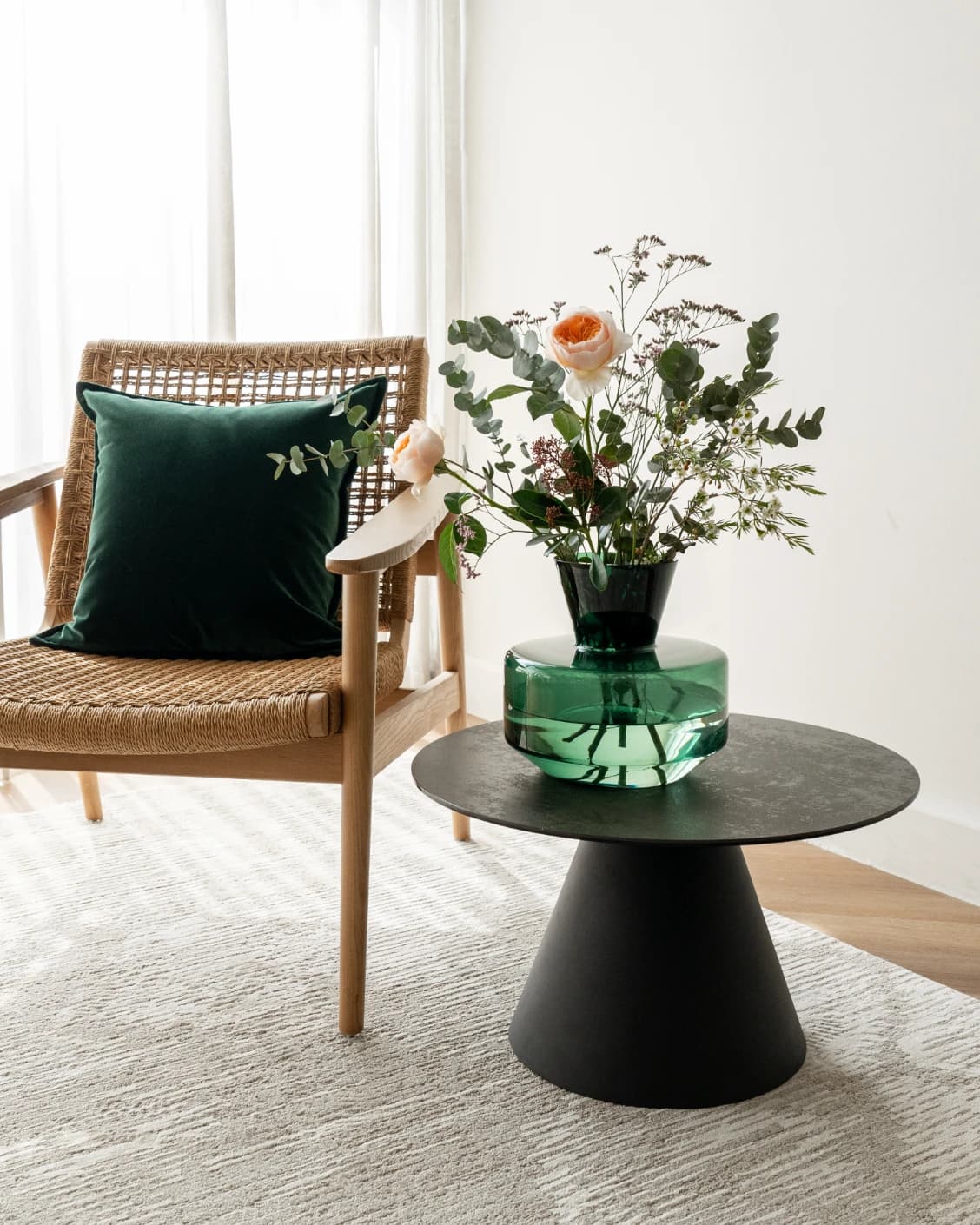 Verdell Storms vases in green, shown in a lifestyle front view as image 8