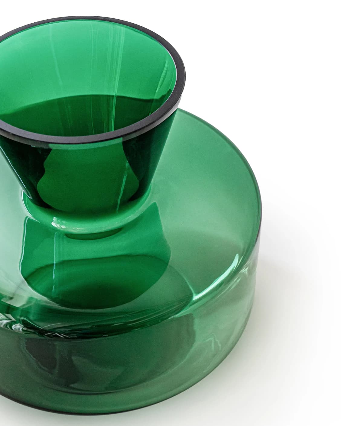 Verdell Storms vases in green, shown in a product top view as image 1