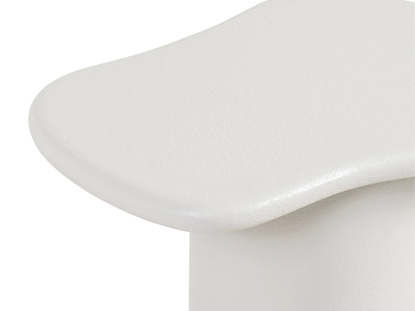 Verona side table in soft ivory and stone, shown in a product top view as image 1