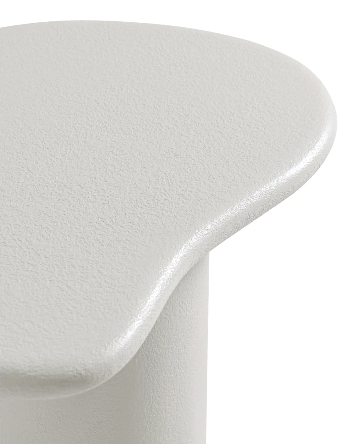 Verona Side Table Soft Ivory Stone side table in soft ivory and stone, shown in a product close-up as image 8