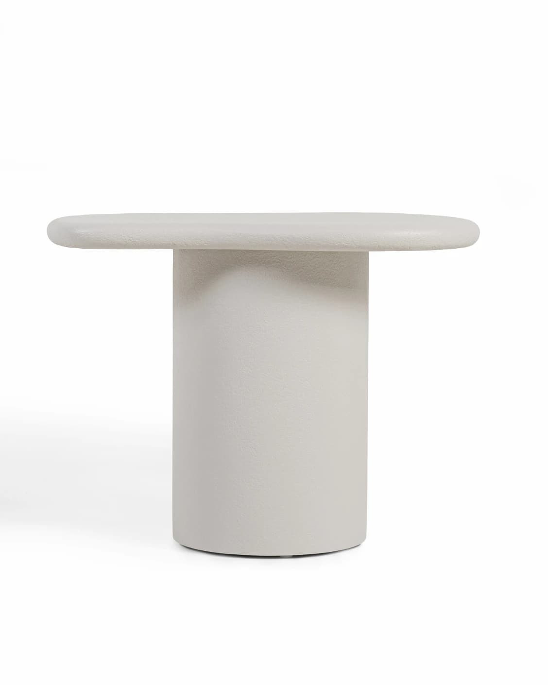 Verona side table in soft ivory and stone, shown in a product front view as image 1