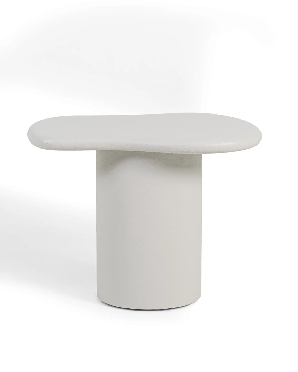 Verona Side Table Soft Ivory Stone side table in soft ivory and stone, shown in a product front view as image 9