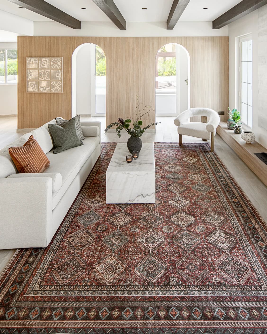 Vince Brick carpet in red, shown in a lifestyle front view as image 5