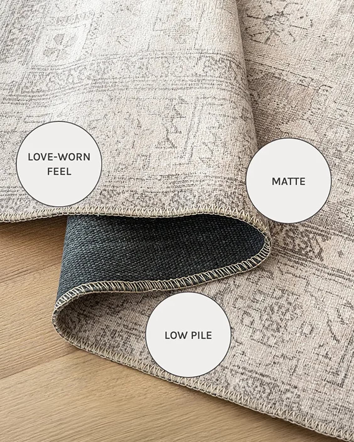 Vince Clay carpets in clay, beige and grey, shown in a close-up as image 15