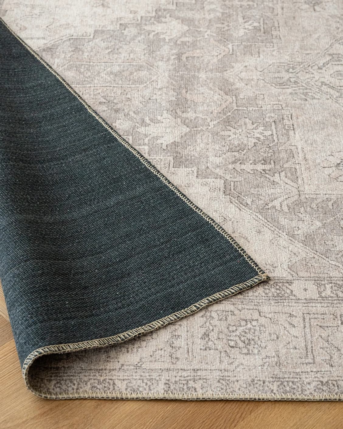 Vince Clay carpet in beige and grey, shown in a product close-up as image 12