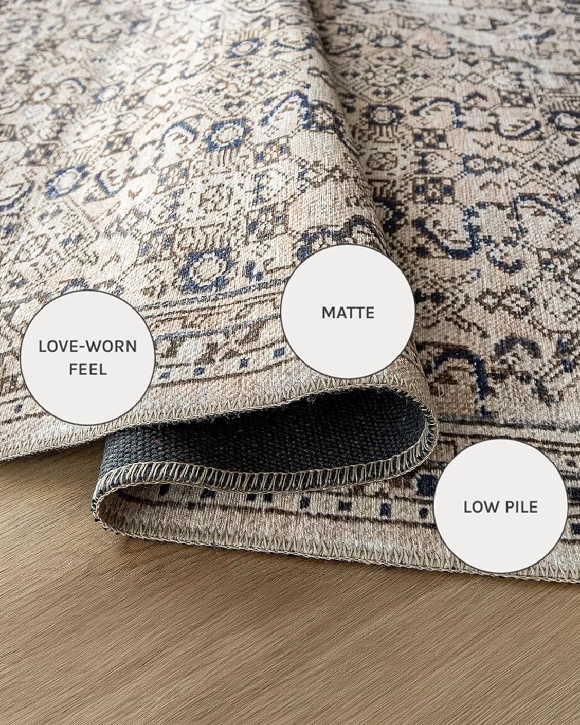 Vince Dune carpets in dune, brown and beige, shown in a close-up as image 13