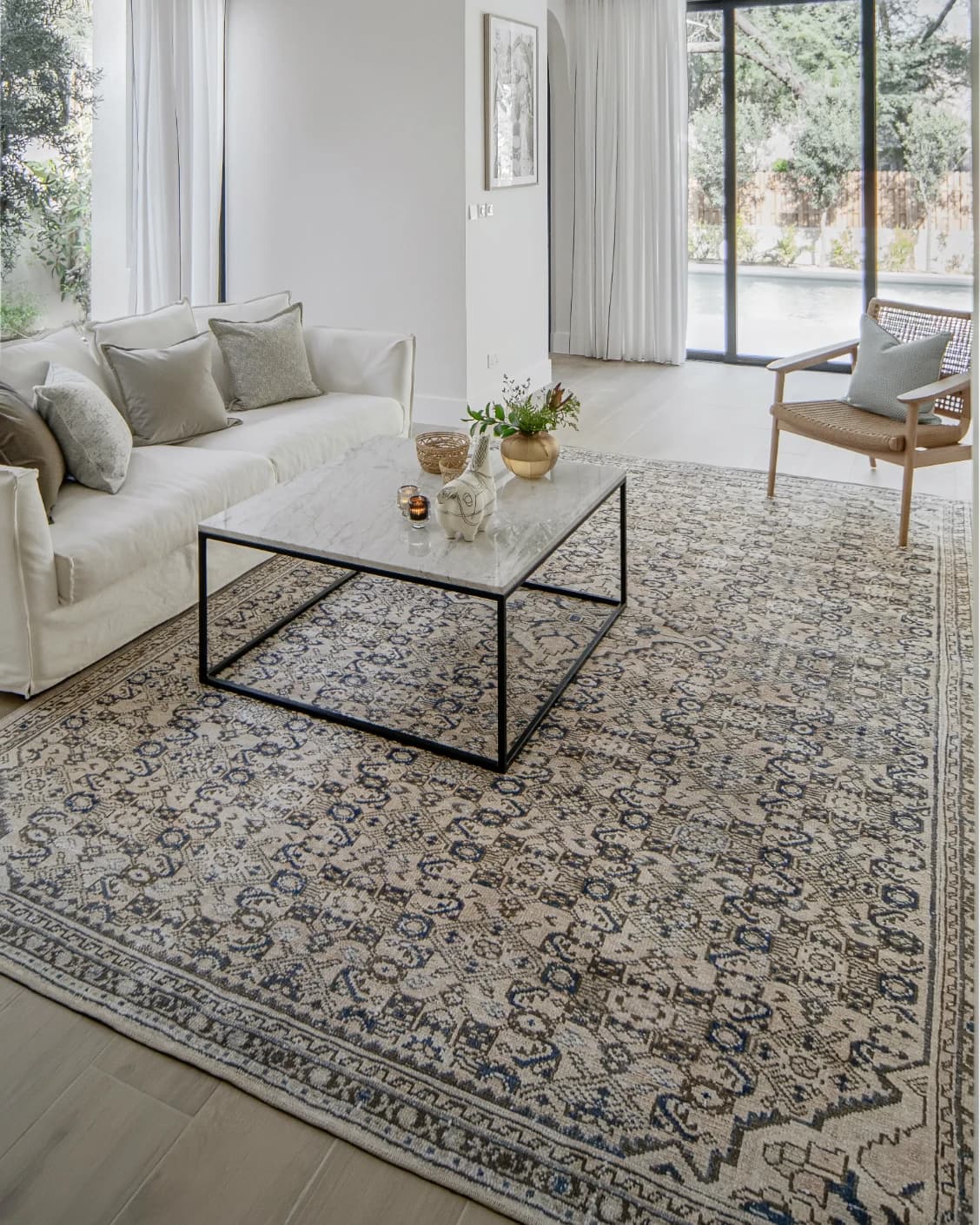 Vince Dune carpet in brown and beige, shown in a lifestyle front view as image 5