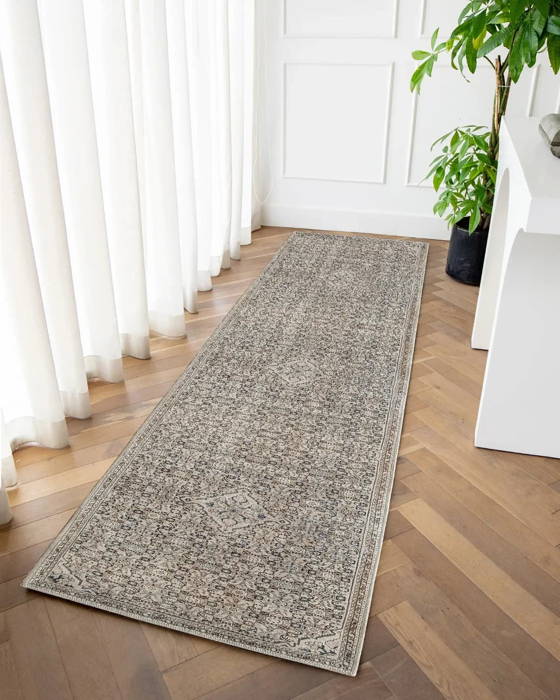 Vince Dune Runners carpet in dune, brown and beige, shown in a lifestyle front view as image 2