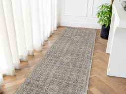 Vince Dune Runners carpet in dune, brown and beige, shown in a lifestyle front view