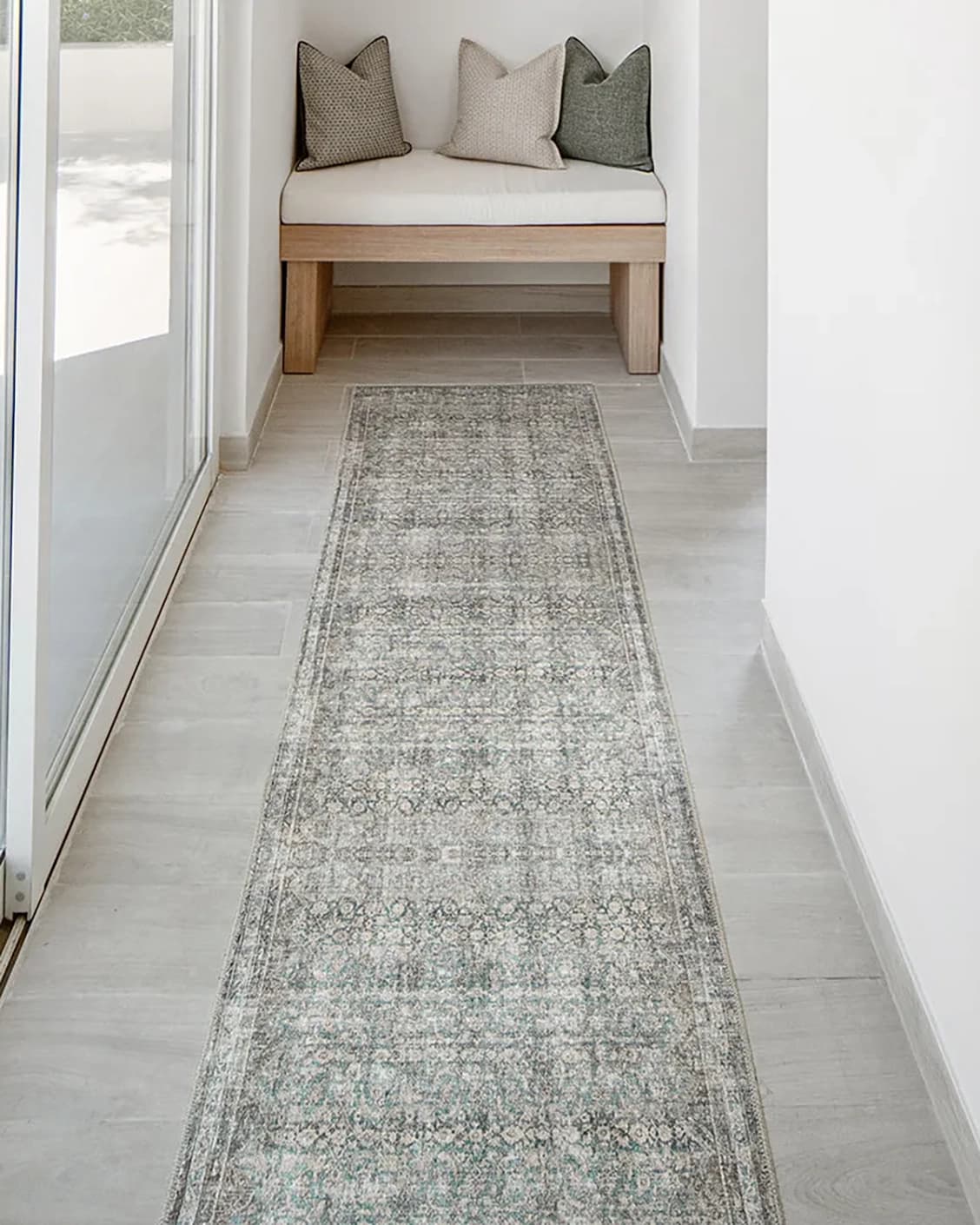 Vince Mira Runners carpet in grey, shown in a lifestyle front view as image 2