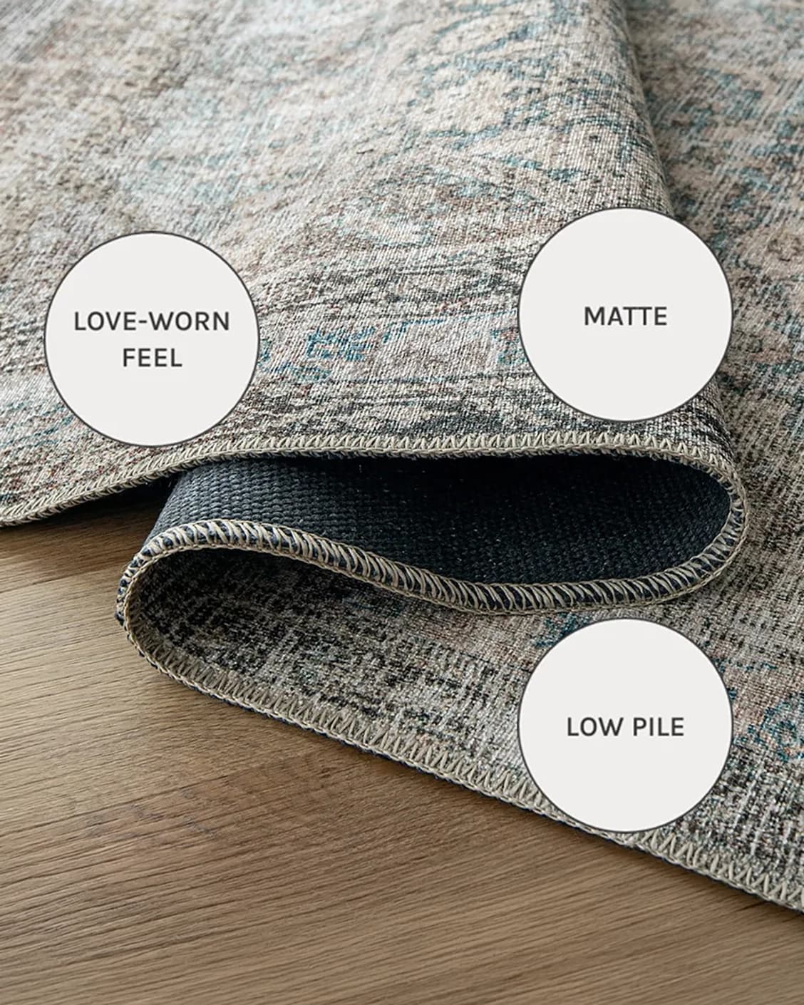 Vince Mira carpets in grey, shown in a close-up as image 14
