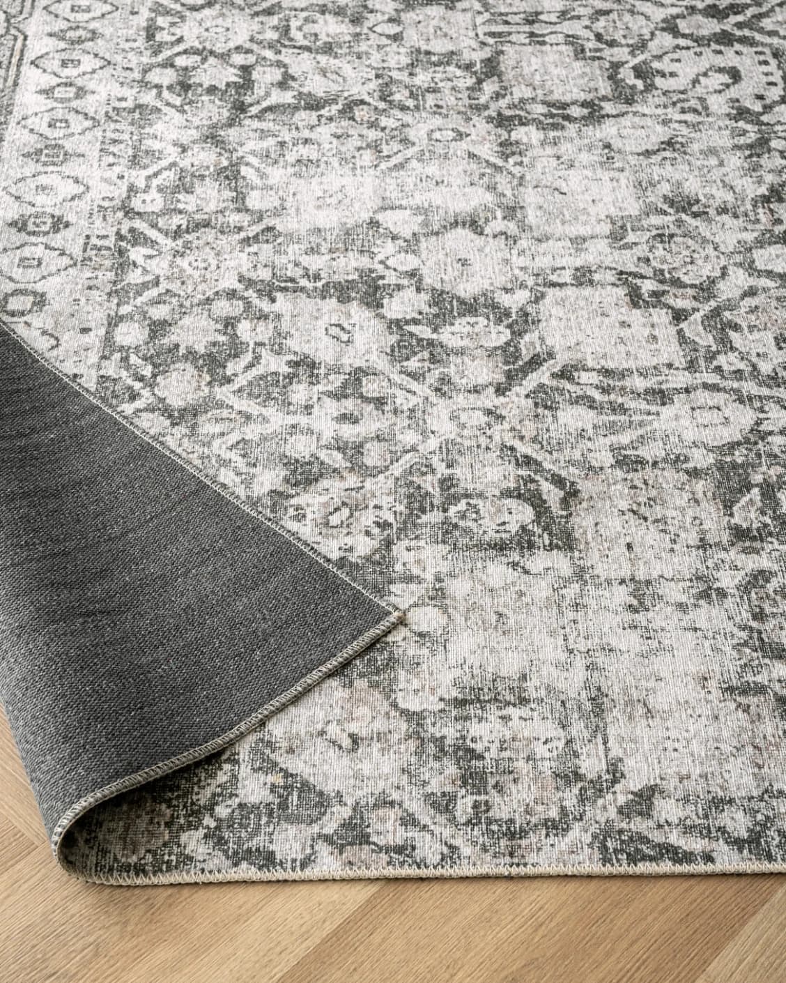 Vince Porcini carpet in grey and charcoal, shown in a product close-up as image 10